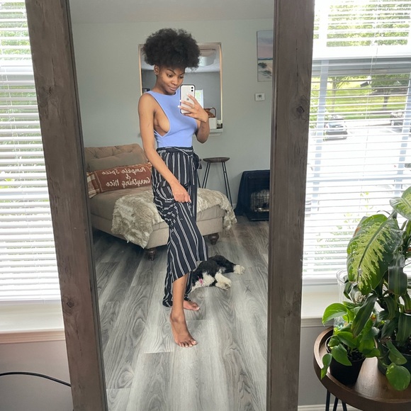 Black And White Flare Pants - Picture 15 of 15